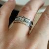 Anillo Nuevo Retro de Buena Suerte para Mujer, Apilable, Moderno, Simple, Versátil, Diseño Nicho, Abierto