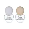 Veta plateada En stock Botella redonda plana de 30 ml para base de maquillaje líquida, Botella de vidrio para crema de aislamiento, Empaque cosmético, Botella rellenable para loción de esencia