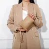 Nova Bolsa de Palha Trançada Estilosa, Carteira Longa Simples, Porta-Moedas para Celular de Grande Capacidade, Pequena Bolsa de Armazenamento Atacado