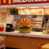 Modelo de Comida de Restaurante Fast Food de Hambúrguer Simulado do McDonald's Acessórios para Chaveiro DIY Ímã de Geladeira Presilha de Cabelo