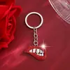 Chaveiro de Carro Lindo e Criativo Lábios Vermelhos Sexy Unissex Acessório de Bolsa Pingente de Chaveiro Presente