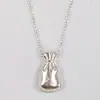 En Stock Bolsita de la Fortuna Estilo Ins Colgante a Cuadros Collar Plateado Cobre Cadena para Clavícula de Diseñador Original de Nicho para Mujeres