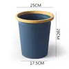 [Bote de Basura Grande Engrosado] Bote de Basura Doméstico con Anillo de Presión Creativo para Baño, Cocina, Sala de Estar, Cesto de Basura sin Tapa