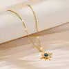 Comercio exterior transfronterizo simple moda titanio acero collar mujeres no se desvanece lujo todo combina personalidad estilo coreano cadena clavícula joyería