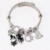Pulseira Panjia Pulseira Contas com Furo Grande Pulseira DIY Desenho Animado Hello Cat Kitty Gato Kulomi Sanlio Pulseira