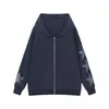 Sudadera con capucha de estilo americano para mujer con estrella de strass, nueva de 2026 para principios de otoño, estilo casual holgado, chaqueta con cremallera, moderna