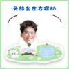 Li Yaodong decoración de escritorio con cabeza giratoria eléctrica, placa de pie oscilante estilo TikTok con música