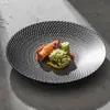 Prato de Cerâmica Chuva de Meteoros de Fábrica Prato de Salada High-End Luxo Leve Louça de Hotel Prato Redondo para Jantar Prato para Bife