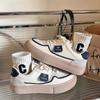 Zapatos Blancos de Mujer Verano Primavera y Otoño 2023 Nuevos Zapatos Deportivos Casuales Versátiles de Suela Gruesa con Falda Tenis Retro con Cordones