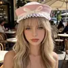 Gorra Azul Marino Bordada Europea y Americana Cosplay Uniforme de Policía Femenino Sombrero de Otoño e Invierno para Actuación Circunferencia de Cabeza Grande Sombrero de Marinero Japonés para Mujer