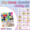 Kit para hacer pulseras de cuentas de arcilla 5600 cuentas de arcilla polimérica traje de pulsera de la amistad traje de joyería DIY