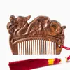Pente de Sândalo para o Bebê do Ano do Dragão, Pente Auspicioso de Madeira de Pessegueiro do Dragão, Pente Zodiacal para Bebê de Um Ano, Pente Alisante de Cabelo, Gravação Gratuita de Logotipo