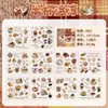 Pegatinas Yuxian Colección Sabor Tejido Vida Serie Tema Postre Textura de Hilo Pegatinas de Decoración para Diario DIY 10 Hojas en 4 Diseños