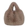 Bolsa de pelúcia de raposa sintética nova para outono e inverno, bolsa transversal de ombro de alta qualidade, bolsa de mão de alto valor
