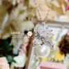 Joia de camélia Seiko miçangas combinação versátil terno feminino banhado a ouro zircônia cúbica completa flor de nicho anel branco australiano elegante