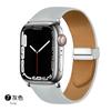 Adecuado para correa de reloj applewatch serie completa disponible ultra moda Hebilla plegable magnética correa de reloj de cuero ajustable
