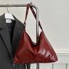 Estilo Coreano Nueva Llegada Cuero Encerado al Aceite Gran Capacidad Bolso Tote Commuter para Mujer Moda Casual Estilo Perezoso Bolso de Hombro Bolso Cruzado Moderno