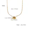 Nueva Moda y Sencilla Serie de Vida Marina Collar con Colgante para Mujeres Acero Inoxidable Chapado en Oro de 18 Quilates Estilo Resort de Playa