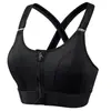 Sutiã Esportivo Ajustável com Zíper Frontal Transfronteiriço à Prova de Choque Tipo Regata Sem Aro Costas Cruzadas Beauty Yoga Roupa Íntima Feminina Tamanho Grande