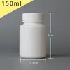 Atacado de Pronta Entrega Frasco Plástico 50ml 100ml Frasco Pequeno Branco para Remédios Sub-Frasco Pe Leve-à-Prova Frasco Sólido