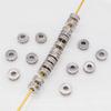 Cor preservando ouro 18K envolto em diamante borda espaçador espaçador contas soltas diy Cristal pérola pulseira contas acessórios