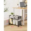 Prateleira de Armazenamento Sob a Mesa, Pequena Estante ao Lado da Mesa, Carrinho de Mesa Removível de Múltiplas Camadas do Chão ao Teto, Estante de Livros