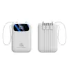 Batería Externa de Gran Capacidad 20000mAh Mini Portátil con Cable Integrado, Carga Súper Rápida de 22.5W, Venta al por Mayor