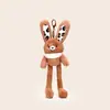 Jinnew Original Nuevo Colgante de Peluche de Conejo que Tira con Estampado de Leopardo Llavero Lindo Colgante Pequeño de Peluche Regalo