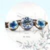 Pulsera de Flor Seca Natural Bola de Cristal Flor Gimmel Regalo Conmemorativo Pulsera Tejida Vintage Tono Shake Misma Pulsera