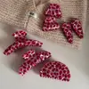 Design de Grampo de Cabelo Rosa com Estampa de Leopardo em Acetato Estilo Coreano, Presilha Jacaré, Presilha de Luxo Acessível, Acessórios de Cabeça e Cabelo de Alta Qualidade