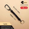 Mosquetão de 6 cores corda de mola equipamento de pesca corda retrátil chaveiro Ferramenta corda de mão perdida conjunto de corda anti-roubo