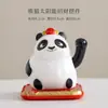 Ornamento de Cerâmica Panda Solar da Fortuna Criativo Fofo para Entrada Sala de Estar Mesa Carro Artesanato Decorativo