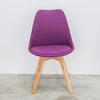 Silla Moderna Minimalista para Estudio, Café, Respaldo de Negociación, Ocio con Cojín Suave de Tulipán de Madera, Hecha de Superficie de Cáñamo + Madera de Haya