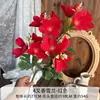 Flores Artificiais Vermelhas para Celebrações de Casamento, Flores Artificiais para Salões de Casamento, Decoração de Casa, Buquês Artificiais de Rosa, Enfeites de Flores de Seda