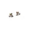 Pendientes de Corazón de Perla y Circonita Estilo Dulce Francés, Pendientes de Lujo Ligero y de Alta Gama para Mujer, Pendientes de Moda y Versátiles al por Mayor