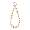 Cadena de Teléfono de Muñeca Corta en Stock, Pulsera Colgante de Cubo de Azúcar de Cristal de Moda y Sencilla, Hecha a Mano de Alta Calidad con Abalorios para Mujer