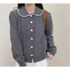 Suéter Cardigan con Cuello de Muñeca Inspirado en Chanel Estilo Francés para Mujer, Nuevo Modelo Otoño e Invierno, Elegante y Rejuvenecedor, Chaqueta de Punto Dulce y Suave