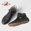 Zapatos de Hombre Gongyang Originales, Nuevas Botas Martin de Caña Alta para Hombre Otoño e Invierno, Zapatos de Cuero Cálidos Estilo Británico Casual de Negocios