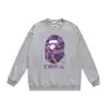 Bape Ape Head marca de moda unisex cuello redondo manga larga algodón estampado holgado chaqueta sudadera de otoño e invierno para hombre