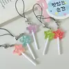 Llavero con correa para teléfono de piruleta de estrella de dibujos animados creativa, colgante para bolso de chica, accesorio de regalo para parejas y mejores amigos