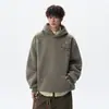Sudadera con capucha bordada de estrella de 380 g de peso pesado para otoño de 2026, unisex, holgada, tendencia, marca, sudadera deportiva