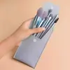 Mini Conjunto de Pincéis de Maquiagem de Cerdas Macias de Macaron de 8 Peças Portátil para Iniciantes Pincel para Blush Sombra de Olhos Conjunto de Pincéis de Maquiagem