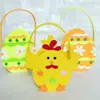 Bolsa de Fieltro de Conejo de Pascua en Stock Cesta de Huevos de Tela No Tejida Kit Creativo de Manualidades DIY para Niños