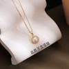 Colar de prata esterlina S925 estilo japonês leve design de nicho de luxo corrente de clavícula estilo retrô colar de pérolas de renda para mulheres