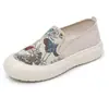 Zapatos Nuevos de Lona para Mujer Suela Suave Slip-on Zapatos de Pescador Suela Gruesa de Caña Baja Zapatos de Tela Antideslizantes Resistentes al Desgaste Transpirables Casuales de Moda