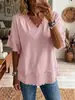 Ropa Popular de Manga Corta para Mujer Tallas Grandes, Escote en V Moderno y Sexy, Todo en Stock en Amazon y Aliexpress