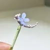 Zibo Cristal Mini Flor Punta del Dedo Pájaro Ramo Adorno de Cristal Regalo Nicho Flor Eterna Decoración de Escritorio Cristal