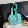 Bolsa de Hombro Relajante para Mujer 2025 Nueva Bolsa de Tela con Cordón Ligera para Viajar de un Lado a Otro Bolsa de Hombro de Gran Capacidad