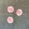Flores Artificiales con 3 Rosas Redondas, Rosas de San Valentín, Decoración de Boda, Arreglo de Arco para Salón de Banquetes, Decoración de Flores de Mano, Ramo Falso