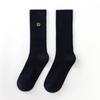 Meias femininas estilo japonês preppy, meias bordadas com coroa, meia-panturrilha, meias de panturrilha de cor sólida, meias de pelo uniforme jk, meias femininas de algodão